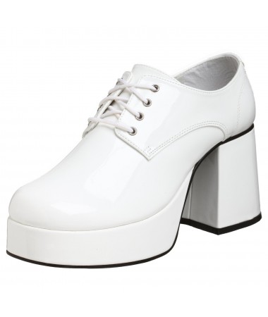 Mens White Platform Shoes ADULT HIRE